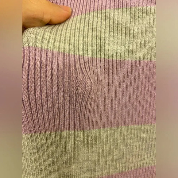 Anthropologie Daily Practice Sleeveless Mock Neck Striped Sweater Dress Size S - Picture 6 of 9